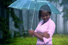 girl with Umbrella Outdoor