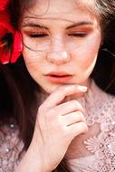 Portrait of Woman Girl makeup