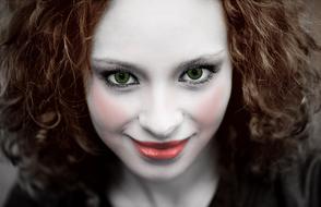 Woman Portrait white face