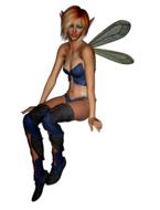 fantasy elf wing fee woman figure