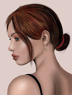 portrait of a beautiful girl as painting