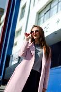 photo of a girl in a pink coat