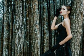 Beautiful Woman Portrait forest