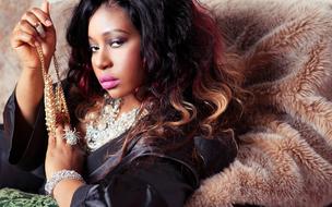 Beautiful dark skin Woman with luxury jewelry