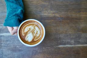ornament on coffee foam