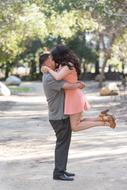 couple in love in the park