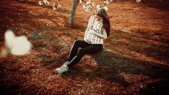 pregnant girl in a field, autumn