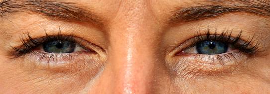 Eyes of adult caucasian Woman Close up