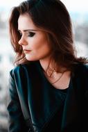 Woman Outdoors on a blurred background