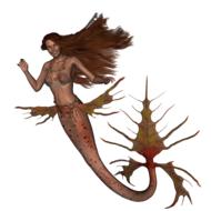 isolated digital mermaid