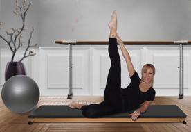 Woman exercising pilates