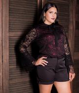 fashion shoot of a plus size model