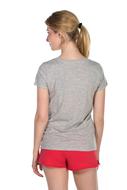 girl in red shorts, view from the back