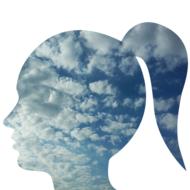 Head Woman Person clouds