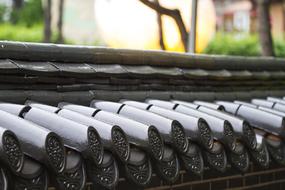 traditional Tile Roof close up, Republic Of Korea