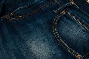 Blue jeans trousers, detail