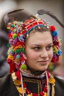 woman in traditional Bulgarian suit