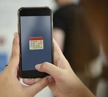 calendar image on smartphone screen