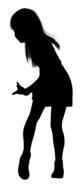 silhouette of a posing girl