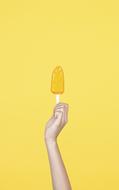 ice cream on the yellow background