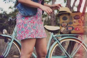 woman in floral sundress