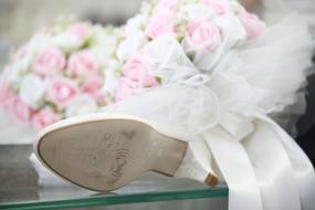 Bridal Shoe and bouquet