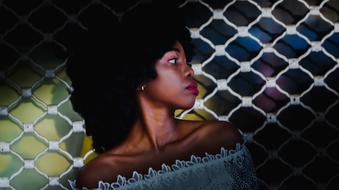 portrait of a pretty African woman