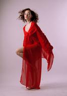 Fashion Model red dress