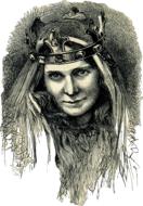 drawing of celtic queen
