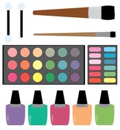 applicators beauty brushes drawing