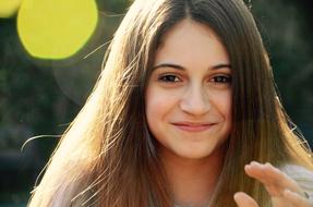 portrait of happy young woman