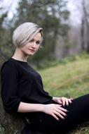 woman posing in the park