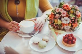 woman drinking tea