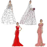 bridal and evening dresses, drawing