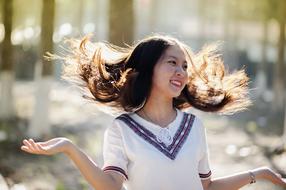 Portrait of Girl Woman happy