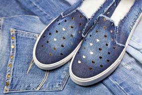 denim shoes close-up