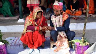 Indian Wedding Bride and groom ceremony