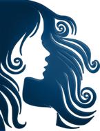 clipart of blue lady abstract design