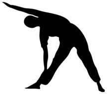 silhouette of person doing yoga exercise