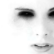 portrait of horrible woman-zombie