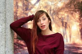 Nature Woman madel forest