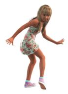 girl teenager as a 3d model on a white background