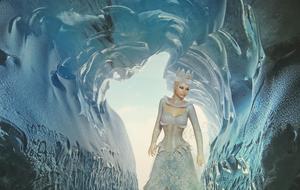 Snow Queen in ice cave, Fantasy