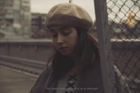 Girl street monochrome