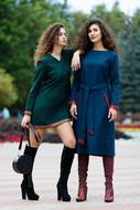 two Girls in Fashion clothing outdoor