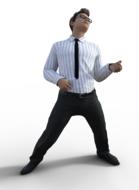 office secretary movement as a 3d model