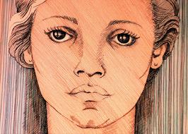 art portrait as a drawing