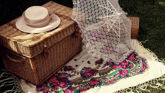 landscape with picnic things