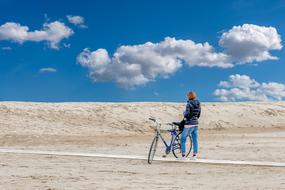 Sand Sky Summer man bike