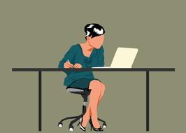girl reading poster drawing